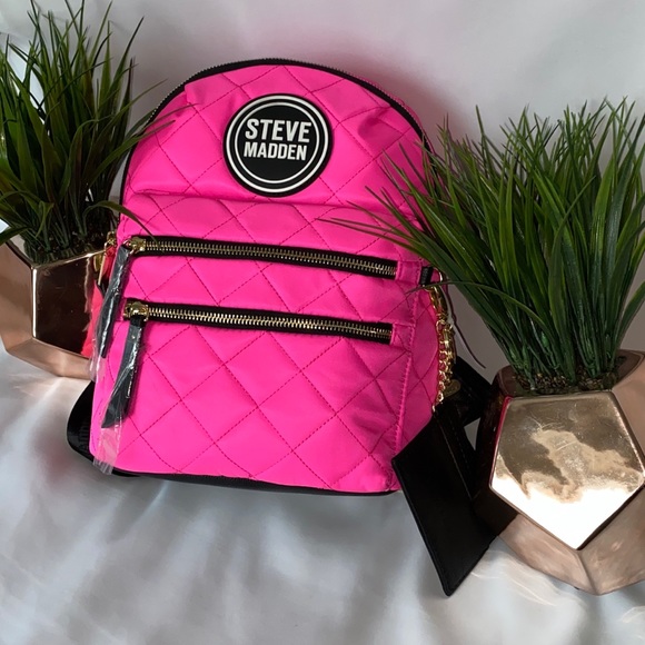 steve madden light pink backpack